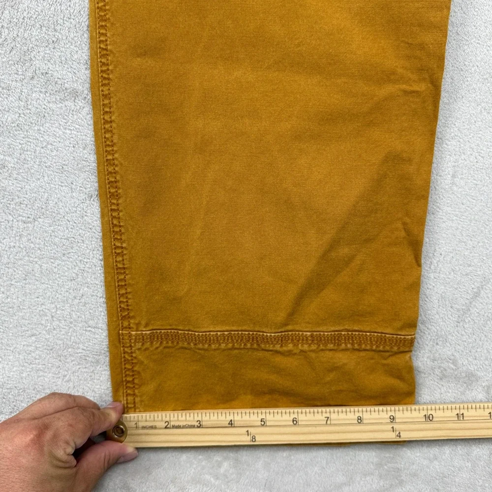 prAna Bronson Pant Mens 36x32 Brown Stretch Canvas Carpenter Organic Cotton